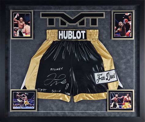 Floyd Mayweather Money Hublot Signed Boxing Trunks 